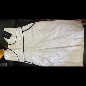 White and black dress